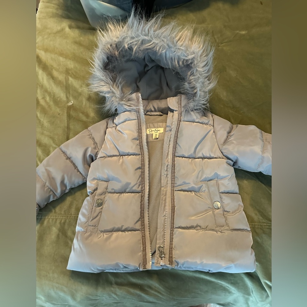 Jessica Simpson Winter Puffer Jacket- Lavender/Periwinkle color Size 12m